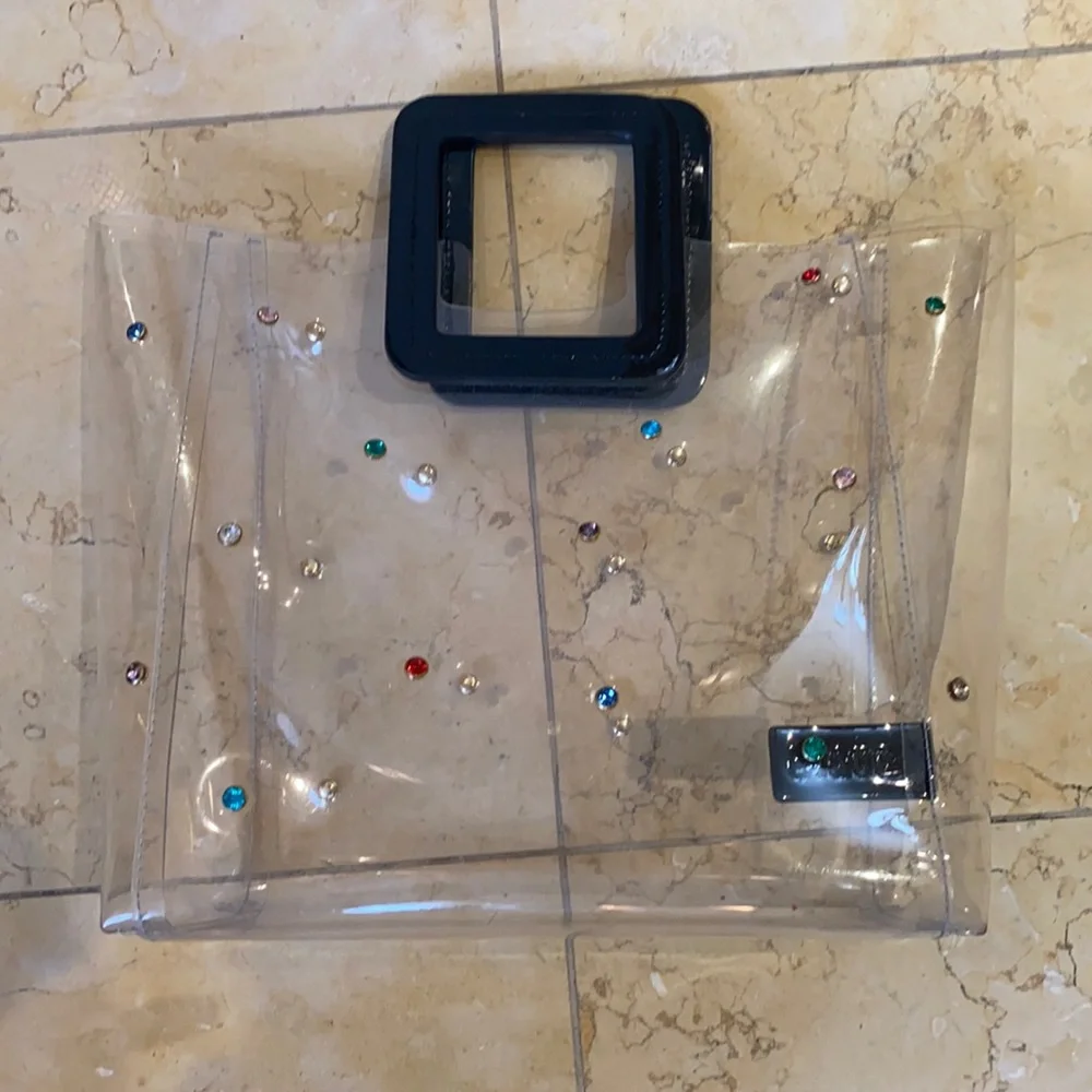 Staud Plastic Tote with Rhinestones - Picture 3 of 6